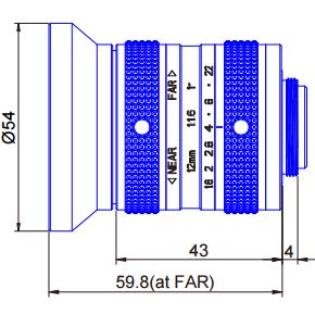 1" 12 MEGAPIXEL LENSES 12mm Iris:f/1.6-22 Filter size: M52 x P0.75