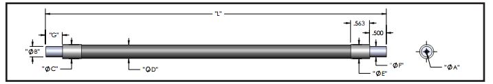 Single fused silica Quartz fiber optic, length=52 in. active fiber diameter 0.125. Stainless ste