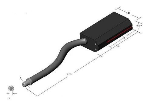 single flexible fiber optic LineLight , length=48 in. single line output 36.0" X 0.020", pvc she