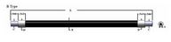 Single flexible fiber optic, length=40 in.. active fiber diameter .125 in. PVC monocoil sheathing