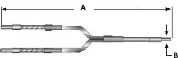 Combination dual gooseneck/flexible cable, length=36 in. active fiber diameter .250 in. for 170