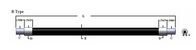 Single flexible fiber optic, length=10 in. active fiber diameter .250 in. PVC monocoil sheathing