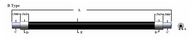 Single flexible fiber optic, length=144 in. active fiber diameter .250 in. PVC monocoil sheathing fo