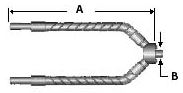 Dual gooseneck fiber optic, length=18 in. active fiber diameter .282 in. for 170, 180 and 3100 illum