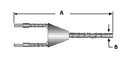 Combination dual gooseneck/flexible cable, length=36 in. active fiber diameter .354 in. 1/2-20 T