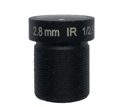 MOQ 100pcs S-Mount lens, 2.8mm, M12, 1/2.5'' , F2.0, 3MP
