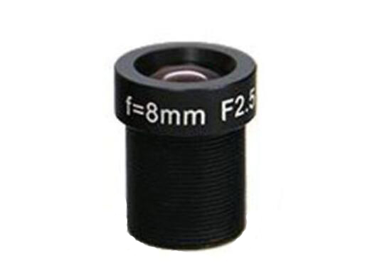 MOQ 100pcs S-Mount lens, 8.0mm, M12, 1/1.8'' , F2.5, 3MP 150lp/mm