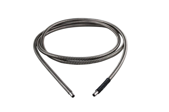 Single flexible fiber optic, length=96 in. active fiber diameter .250 in. Stainless steel sheath