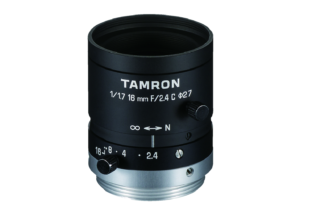 6MP 2.4µm, 1/1.7'', C-mount, F2.4, FL 16mm, Filter size: M27, Ruggedized, Super compact lens