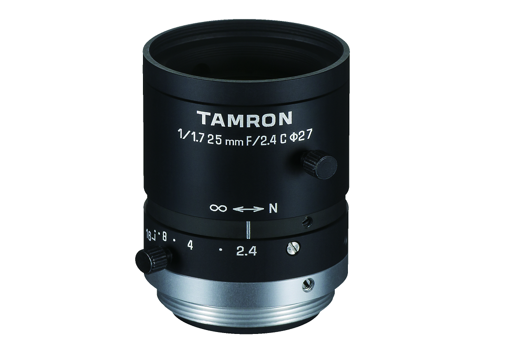 6MP 2.4µm, 1/1.7'', C-mount, F2.4, FL 25mm, Filter size: M27, Ruggedized, Super compact lens