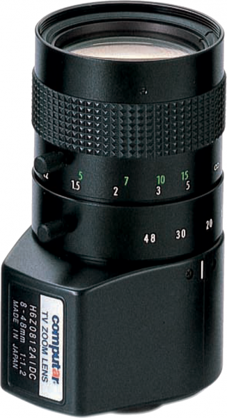 Zoom lens DC iris   8.0 – 48.0 mm 1.2 – 560C 1/2" C