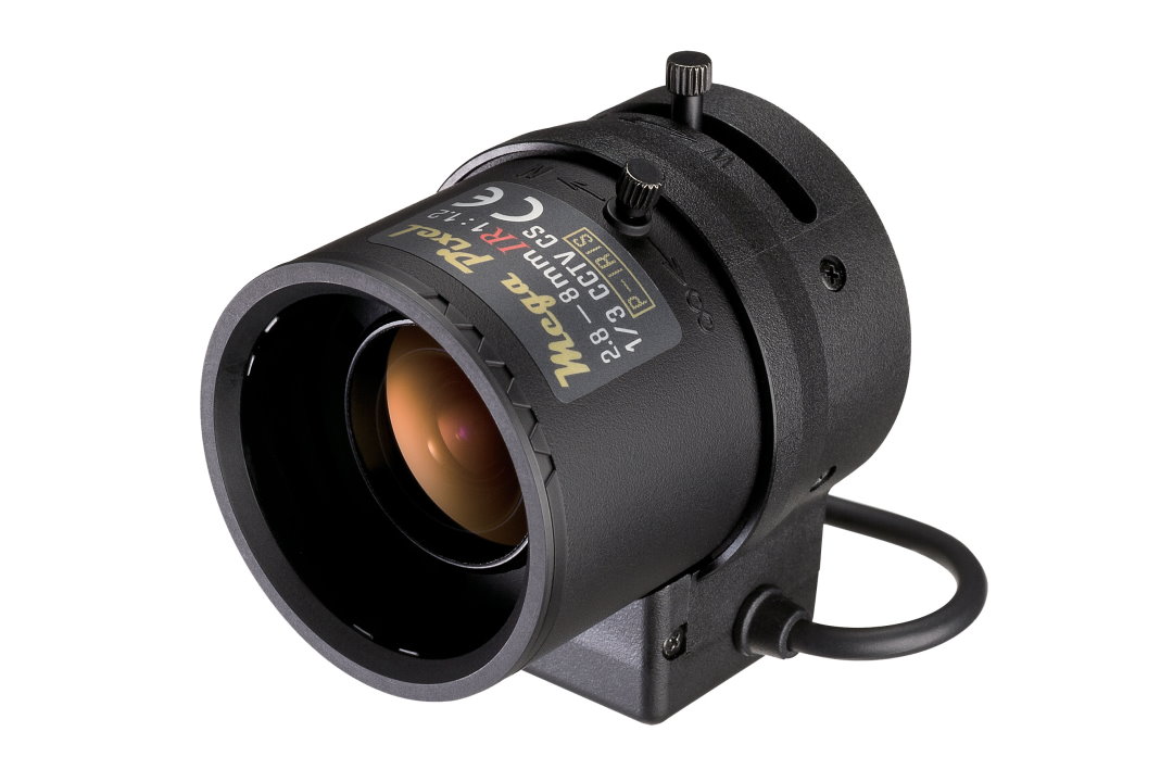 CS-Mount 3 Megapixel Vari-Focal Lens, sensor: 1/2.7", FL 2.8-8mm, Aperture 1.2-C, P-Iris