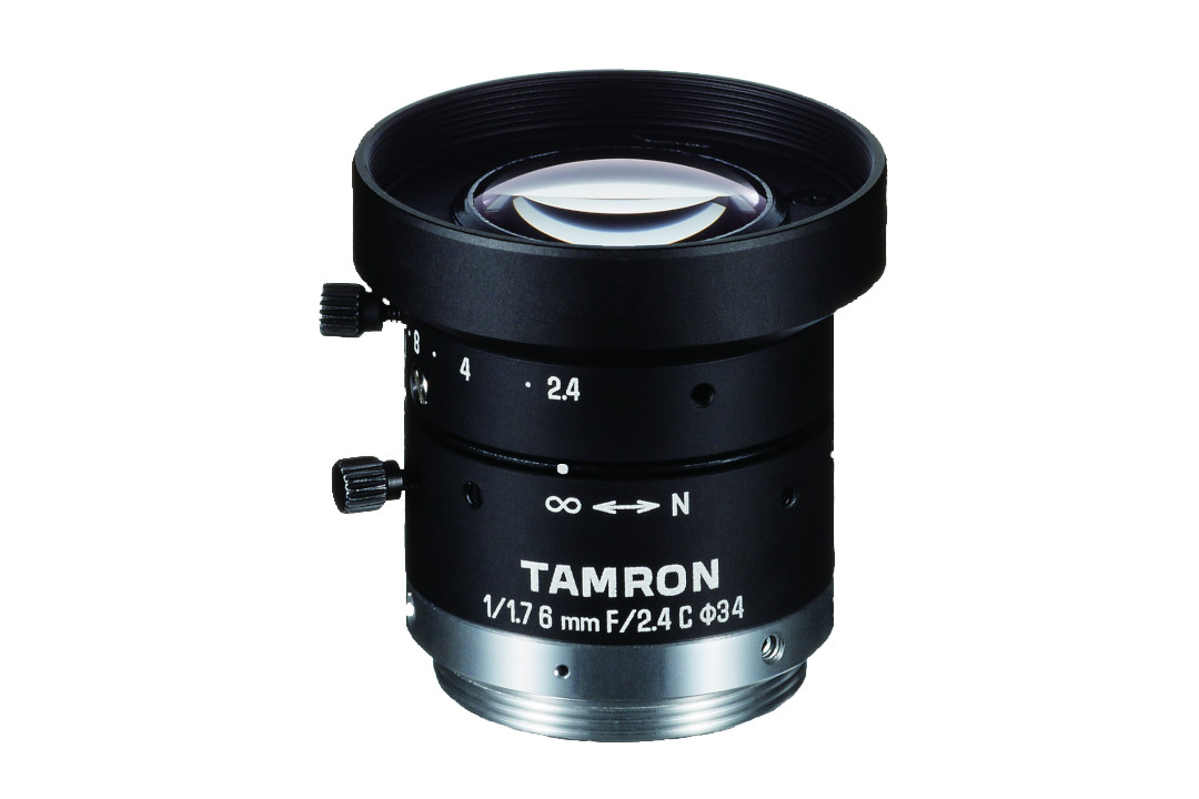 6MP 2.4µm, 1/1.7'', C-mount, F2.4, FL 6mm, Filter size: M34, Ruggedized, Super compact lens
