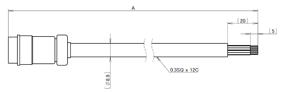 Dedicated cable for LN-ExA-700 ~ 1600, Flying Leads