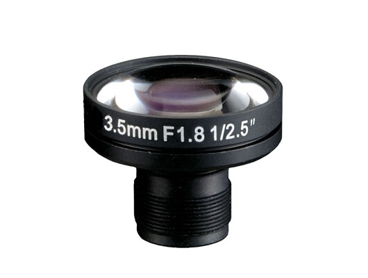 MOQ 100pcs S-Mount lens, 3.5mm, M12, 1/2.5'', F1.8