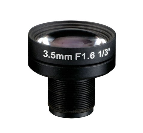 MOQ 100pcs S-Mount lens, 3.5mm, M12, 1/3'', F1.6