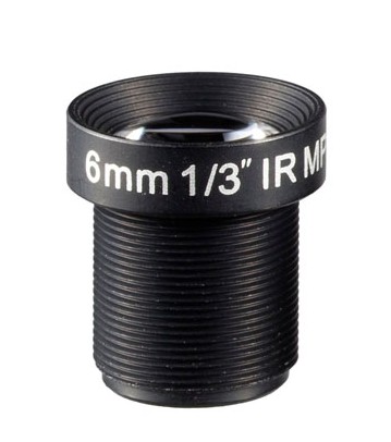 MOQ 100pcs S-Mount lens, 6mm, M12, 1/3'', F2.0