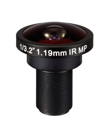 MOQ 100pcs S-Mount lens, 1.19mm, M12, 1/3.2'', F2.0, 4MP