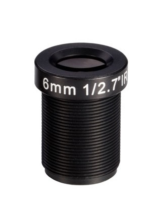 MOQ 100pcs S-Mount lens, 6mm, M12, 1/2.7'', F1.8, MP