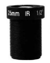 MOQ 100pcs S-Mount lens, 25mm, M12, 1/2'', F2.4, 5MP