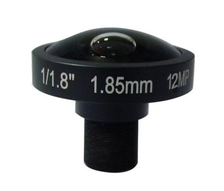 MOQ 100pcs S-Mount lens, 1.85mm, M12, 1/1.8'', F2.0, 12MP