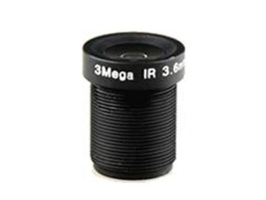MOQ 100pcs S-Mount lens, 3.6mm, M12, 1/2.7'' , F2.0, 3MP