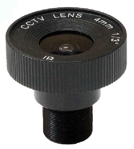 MOQ 100pcs S-Mount lens, 4.0mm, M12, 1/3'' , F1.6, 1MP