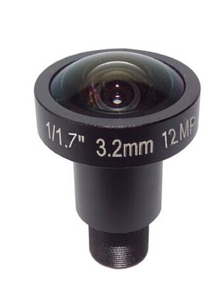 MOQ 100pcs S-Mount lens, 3.2mm, M12, 1/3'', F2.5, MP