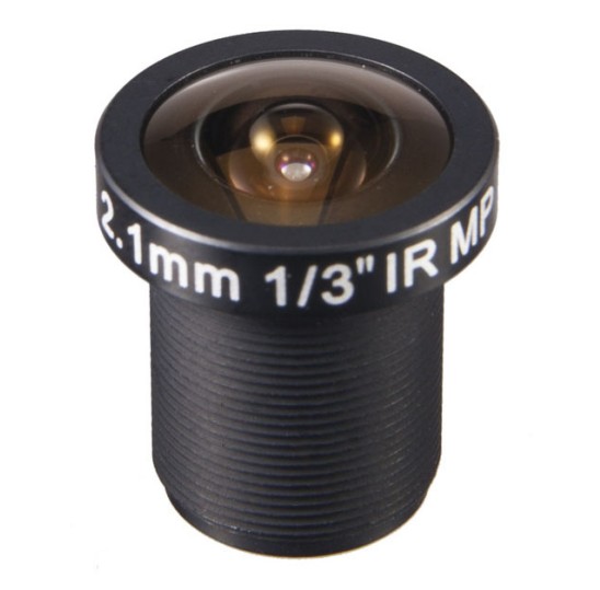 MOQ 100pcs S-Mount lens, 2.1mm, M12, 1/3', F1.8