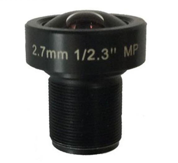 MOQ 100pcs S-Mount lens, 2.7mm, M12, 1/2.3', F2.3, 10MP