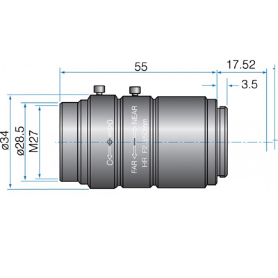 4/3(23mm) MEGAPIXEL LENSES 25mm Iris:f/2-16 Filter size: M40.5