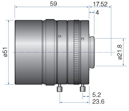 2/3" 5MEGAPIXEL(HR) 12mm Iris:f/1.8-22 Filter size: M49 x P0.75