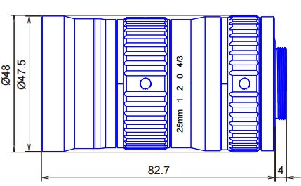 4/3" 12 MEGAPIXEL LENSES 25mm Iris:f/2.0-22 Filter size: M46 x P0.75