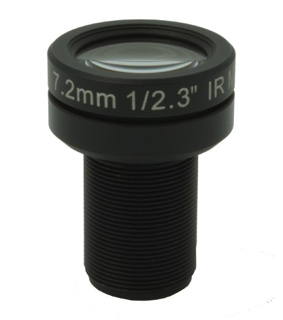 S-Mount lens, 7.2mm, M12, 1/2.3'', F2.4, 8MP