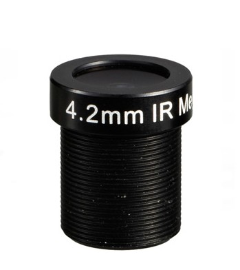 MOQ 100pcs S-Mount lens, 4.2mm, M12, 1/3'', F1.8, MP