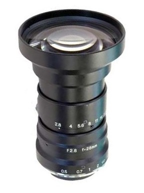 Line scan F-mount FL25mm Iris:f/2.8-22 Filter size: M77, Sensor size 44mm