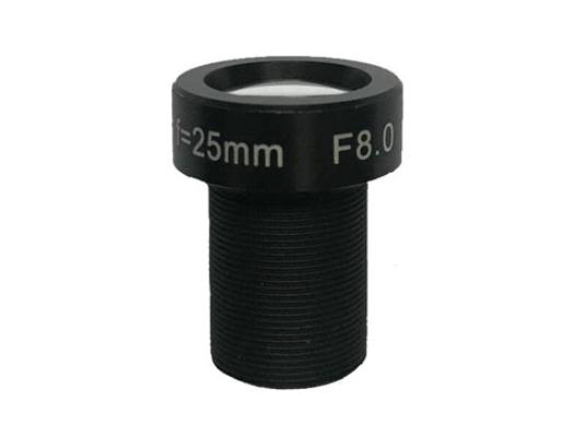 MOQ 100pcs S-Mount lens, 25mm, M12, 2/3'' , F2.5 F5.6 F8.0, 10MP 200lp/mm