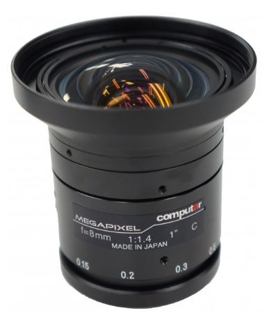 Megapixel Lens Computar 1", 8mm F1.4, Filtersize M40.5