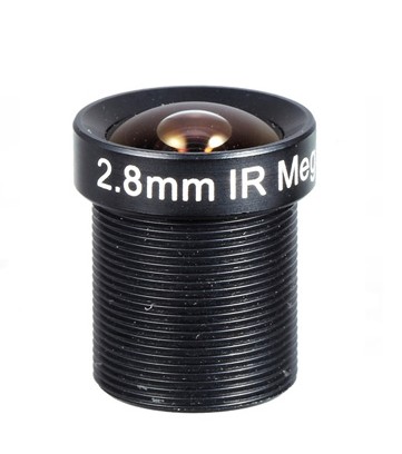 MOQ 100pcs S-Mount lens, 2.8mm, M12, 1/3'', F2.0, IR Cut filter