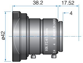 FIX FOCAL 1/2" MEGAPIXEL(HR) 3.5mm  Iris:f2.4-16 Filter size: M40.5 x P0.5