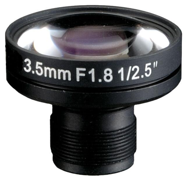 MOQ 100pcs S-Mount lens, 3.5mm, M12, 1/2.5'', F1.8