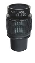 FIXED FOCAL LENGTH, MANUAL IRIS, Image processing and UV1" Mount C FL: 78,0mm Iris 3,8-16